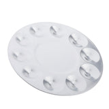 Maxbell Metal Watercolor Palette Mixing Painting Color Toning Tray Round 10 Slot