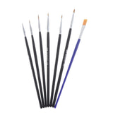 Maxbell Toy Model Hobby Artist Painting Brush Set Hand Tool Accessory M 7pcs