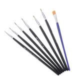 Maxbell Toy Model Hobby Artist Painting Brush Set Hand Tool Accessory M 7pcs