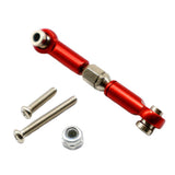Maxbell Aluminum Alloy Steering Rod Servo Linkage for JJRC WPL 1/12 RC Car Red