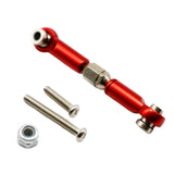 Maxbell Aluminum Alloy Steering Rod Servo Linkage for JJRC WPL 1/12 RC Car Red