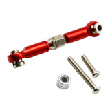 Maxbell Aluminum Alloy Steering Rod Servo Linkage for JJRC WPL 1/12 RC Car Red