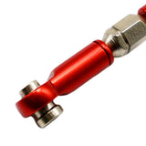 Maxbell Aluminum Alloy Steering Rod Servo Linkage for JJRC WPL 1/12 RC Car Red