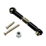 Maxbell Aluminum Alloy Steering Rod Servo Linkage for JJRC WPL 1/12 RC Car Black