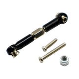 Maxbell Aluminum Alloy Steering Rod Servo Linkage for JJRC WPL 1/12 RC Car Black