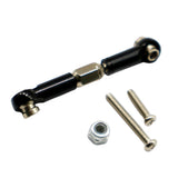 Maxbell Aluminum Alloy Steering Rod Servo Linkage for JJRC WPL 1/12 RC Car Black