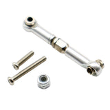 Maxbell Aluminum Alloy Steering Rod Servo Linkage for JJRC WPL 1/12 RC Car Silver