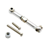 Maxbell Aluminum Alloy Steering Rod Servo Linkage for JJRC WPL 1/12 RC Car Silver