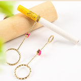 Maxbell Regular Cigarettes Finger Ring Free Hand Cigarette Stand Holder Silver 17mm