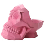 Maxbell Cellphone Holder Desktop Resin Universal 3D Skull Geometry Decor Pink