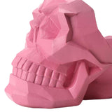 Maxbell Cellphone Holder Desktop Resin Universal 3D Skull Geometry Decor Pink