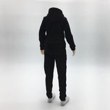 Maxbell 1pc 1/6 Women Hooddie Set Soldier for Phicen Action Figures Accessories black