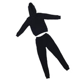 Maxbell 1pc 1/6 Women Hooddie Set Soldier for Phicen Action Figures Accessories black