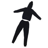 Maxbell 1pc 1/6 Women Hooddie Set Soldier for Phicen Action Figures Accessories black