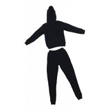 Maxbell 1pc 1/6 Women Hooddie Set Soldier for Phicen Action Figures Accessories black