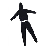 Maxbell 1pc 1/6 Women Hooddie Set Soldier for Phicen Action Figures Accessories black