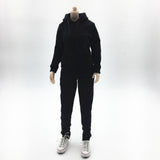 Maxbell 1pc 1/6 Women Hooddie Set Soldier for Phicen Action Figures Accessories black