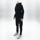 Maxbell 1pc 1/6 Women Hooddie Set Soldier for Phicen Action Figures Accessories black