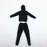 Maxbell 1pc 1/6 Women Hooddie Set Soldier for Phicen Action Figures Accessories black