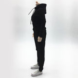 Maxbell 1pc 1/6 Women Hooddie Set Soldier for Phicen Action Figures Accessories black