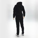Maxbell 1pc 1/6 Women Hooddie Set Soldier for Phicen Action Figures Accessories black