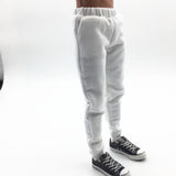 Maxbell 1:6 Men Sweatpants for Phicen Toys Action Figures Doll Accessory Parts white