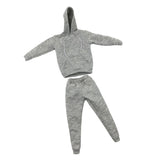 Maxbell 1/6 Men Hooddie Set Clothing for Phicen Figures Toys Accessories Parts gray