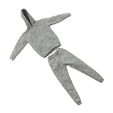 Maxbell 1/6 Men Hooddie Set Clothing for Phicen Figures Toys Accessories Parts gray