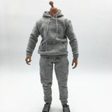 Maxbell 1/6 Men Hooddie Set Clothing for Phicen Figures Toys Accessories Parts gray