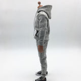 Maxbell 1/6 Men Hooddie Set Clothing for Phicen Figures Toys Accessories Parts gray