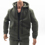 Maxbell 1/6 Men Hooddie Set Clothing for Phicen Figures Toy Accessories Parts green