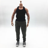 Maxbell 1/6 Men Waistcoat Pants Set Clothing for Figures Toys Accessories Parts black waistcoat+ green pants