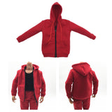 Maxbell 1/6 Men Hooddie Set Clothing for Phicen Figures Toy Accessories Parts red