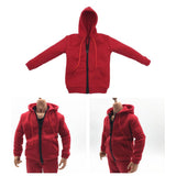 Maxbell 1/6 Men Hooddie Set Clothing for Phicen Figures Toy Accessories Parts red