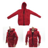 Maxbell 1/6 Men Hooddie Set Clothing for Phicen Figures Toy Accessories Parts red