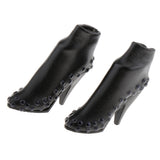 Maxbell 1/6 Female High Heels Shoes Stud Boots for 12'' Action Figure Hot Toy Black