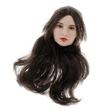 Maxbell 1/6 Scale Female Figure Head Sculpt Beauty Charming Girl Doll Head Brown