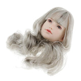 Maxbell 1/6 Female Soldiers Head Sculpt for 12inch Action Figures Gray Curls Hair