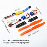 Maxbell A2212 1400KV Brushless Motor+30A ESC+9G Servo+Propeller for RC Airplane Part