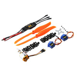 Maxbell 1 Set 9G Servo Brushless Motor 1250KV 40A ESC 2pc Propeller RC Plane Parts