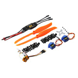 Maxbell 1 Set 9G Servo Brushless Motor 1250KV 40A ESC 2pc Propeller RC Plane Parts