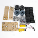 Maxbell Alloy Tank Car Chassis Track Crawler Kit DIY Robot Science Toy with TT Motor