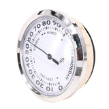 Maxbell Precision Cigar Hygrometer Glass Analog for Cigar Humidor Box 3in Silver