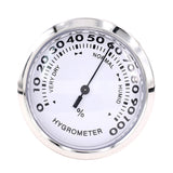 Maxbell Precision Cigar Hygrometer Glass Analog for Cigar Humidor Box 3in Silver