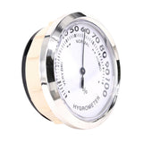 Maxbell Precision Cigar Hygrometer Glass Analog for Cigar Humidor Box 3in Silver