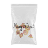 Maxbell 7Pack Polyhedral Dice D4 D6 D8 D10 D12 D20 for DnD RPG Games Orange