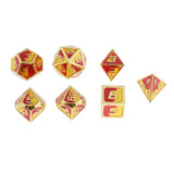 Maxbell 7Pack Polyhedral Dice D4 D6 D8 D10 D12 D20 for DnD RPG Games Orange