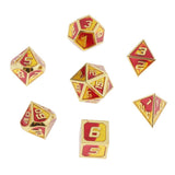 Maxbell 7Pack Polyhedral Dice D4 D6 D8 D10 D12 D20 for DnD RPG Games Orange