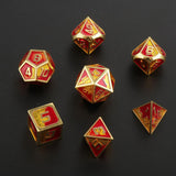 Maxbell 7Pack Polyhedral Dice D4 D6 D8 D10 D12 D20 for DnD RPG Games Orange