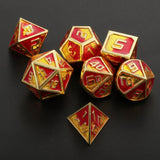 Maxbell 7Pack Polyhedral Dice D4 D6 D8 D10 D12 D20 for DnD RPG Games Orange